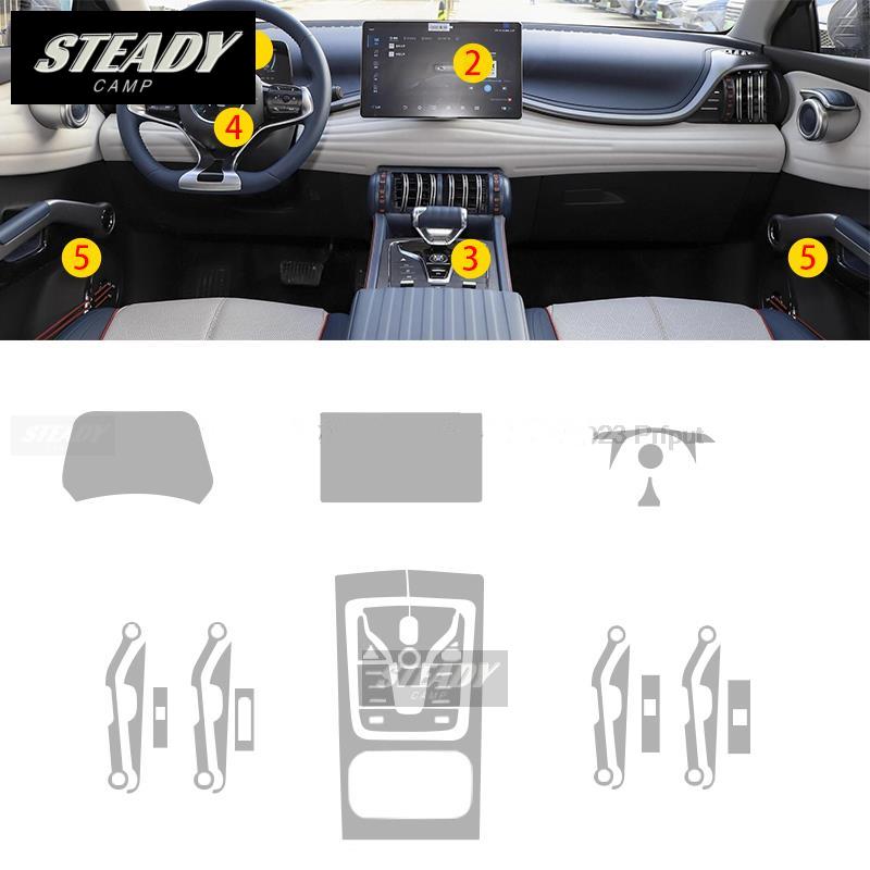 For BYD Atto 3 Yuan Plus   Car Interior Center Console Transparent TPU Protective Film Anti-scratc Accessories