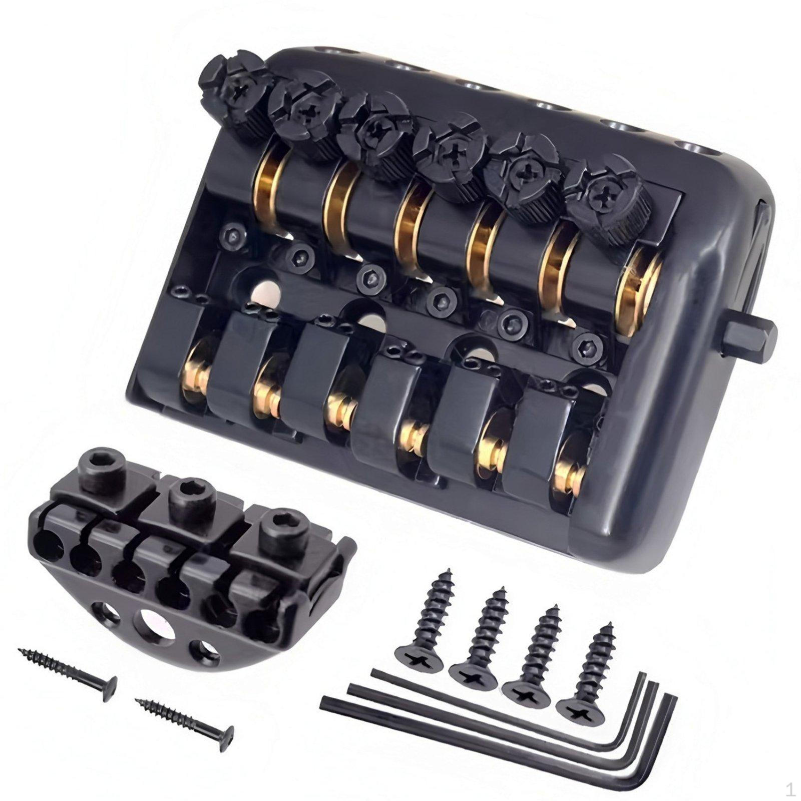 Stringless Fixed Guitar Bridge Tailpiece Saddle Electric Brass Alloy Musical