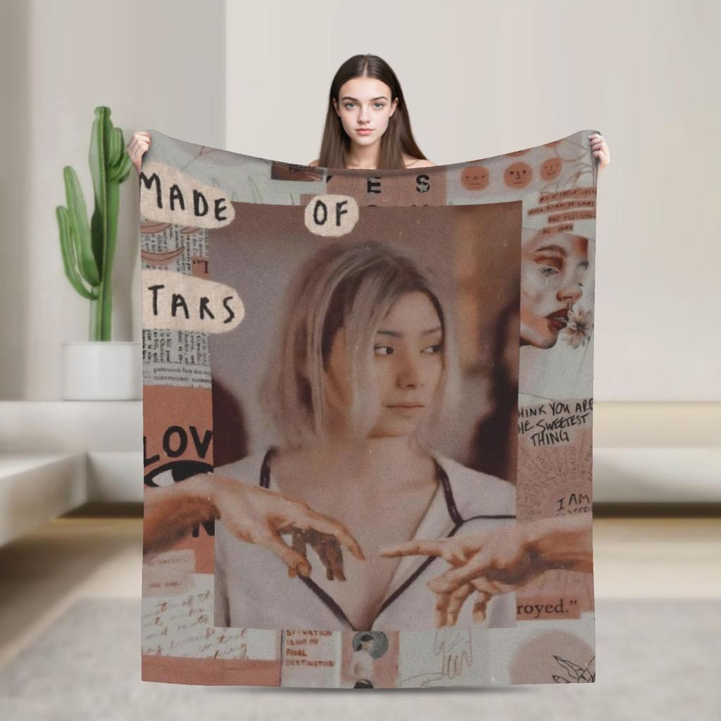 Alice In Borderlands Flannel Blanket Winter Warm Bedding Throws for Girls Boys Couch Chair Novelty Bedspread Sofa Bed Cover