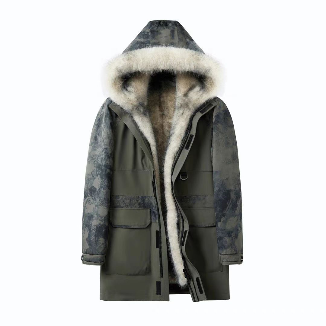 

Зимняя женская парка большого размера, толстая теплая парка средней длины с капюшоном из искусственной норки, съемная подкладка, ветрозащитная парка из искусственного меха с меховым воротником 5XL