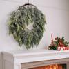 Christmas Pine Branch Wreath with Pine Cones & Bow - Indian Girl Ornament