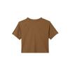 New Nike T-Shirt Women's Light British Brown/White HF2773-281