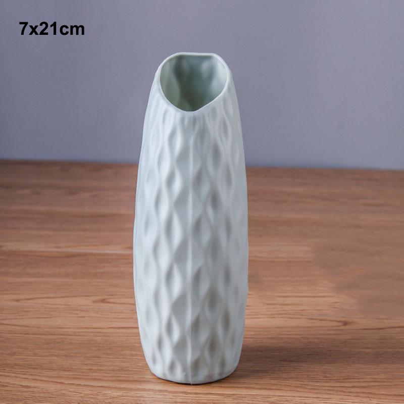 Plastic Flower Modern Vase Decoration Home Nordic Style Vase Imitation Ceramic Flower Pot Decoration Vases for Flowers