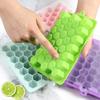 Bandeja de Hielo de Silicona de 33 Celdas Reutilizable Panal Casera Caja de Cubitos de Hielo Molde para Gelatina DIY Hielera de Silicona Molde de Bandeja de Hielo