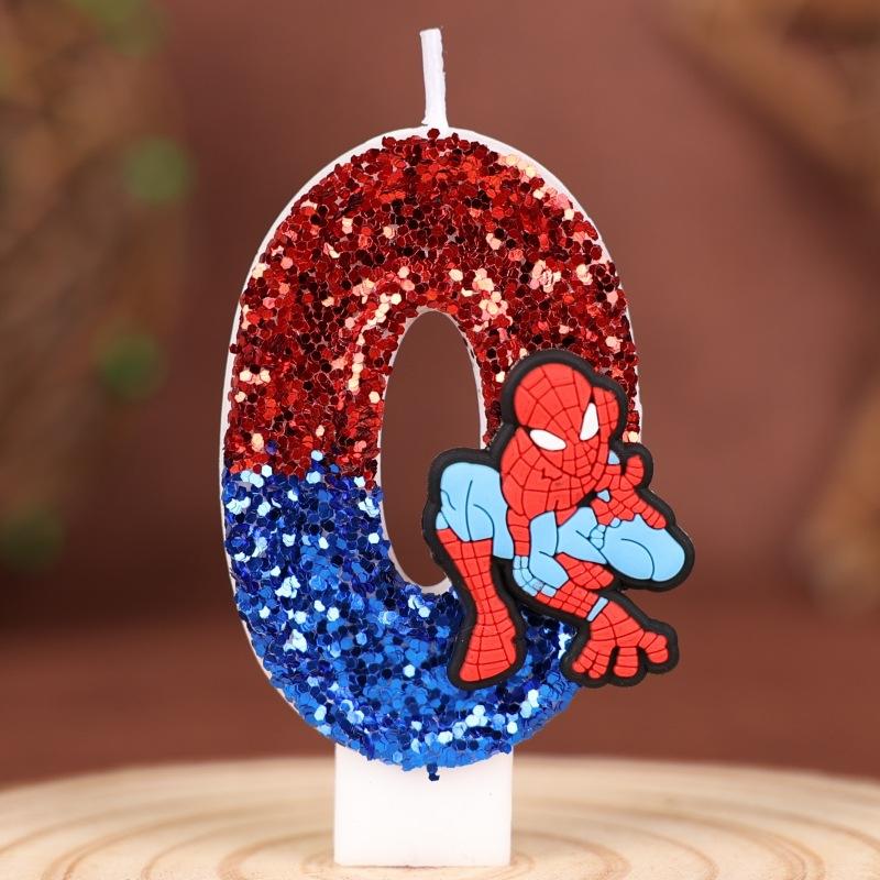 

Number 1 Glitter Birthday Candle with Cartoon Character Design for Cake Decoration Children Baking Party Supplies One Size