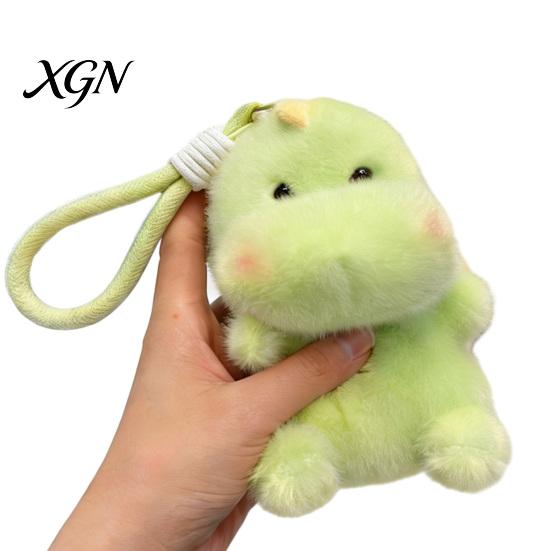 Bag Hanging Plush Toy Pendant Cartoon Animal Doll Charm Keychain with Lanyard Soft Fluffy Texture Stress Relief Table Companion