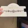 Light Luxury Female Geometric Oval Bracelet With Gold Plated Zirconia Design