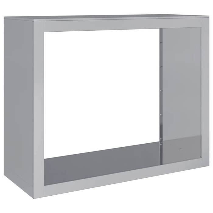 VidaXL Portant de bois de chauffage 100x40x80 cm acier galvanisé, magasin de bûches, porte-bûches de cheminée, support de 850980
