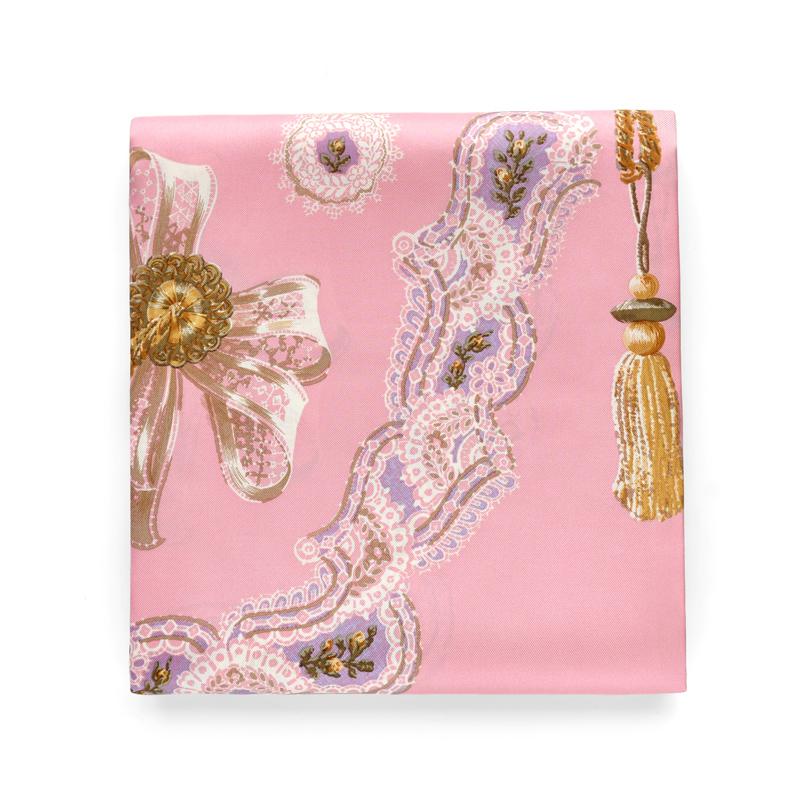 New pink lady style printed natural silk square scarf women spring autumn real silk twill scarves luxury adults shawl