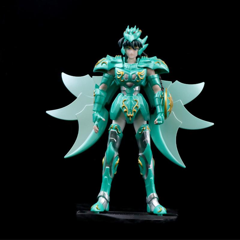 19cm Anime sacred Saint Seiya Figure Phoenix Ikki Hyoga Seiya Shiryu Standing Figure Toy Collection Decoration  Japanese Dolls