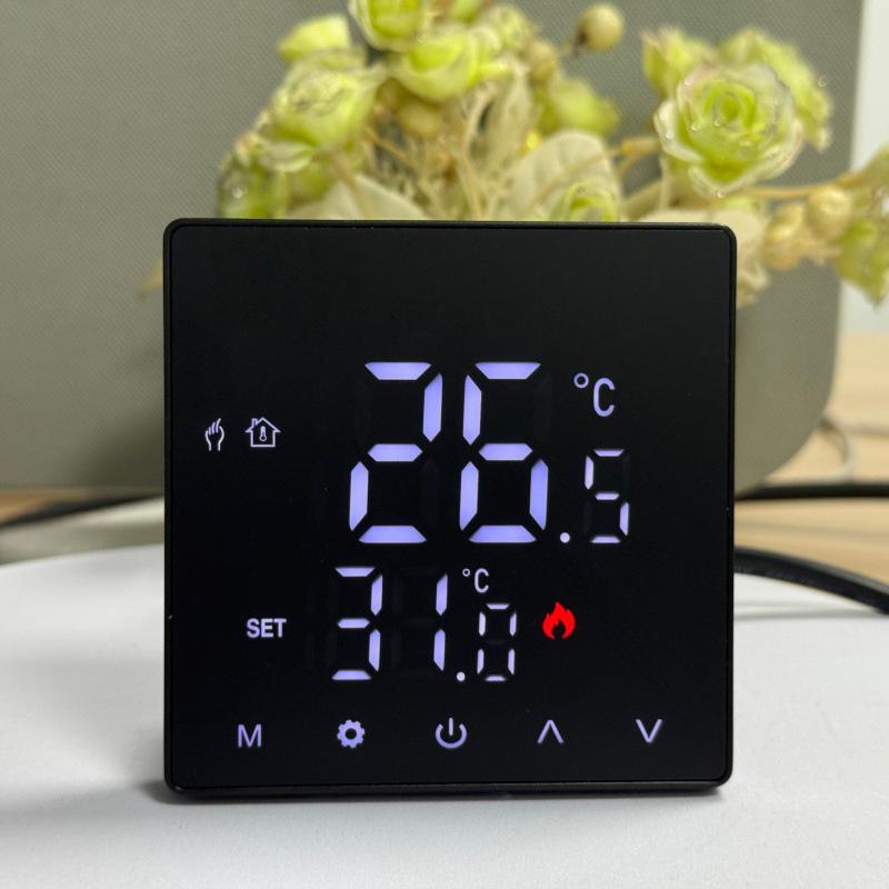 Intelligenter WLAN-Thermostat: Graffiti LED Touch für Elektro-/Fußboden-/Wasserheizung und wandhängende Kessel mit APP- & Sprachsteuerung.