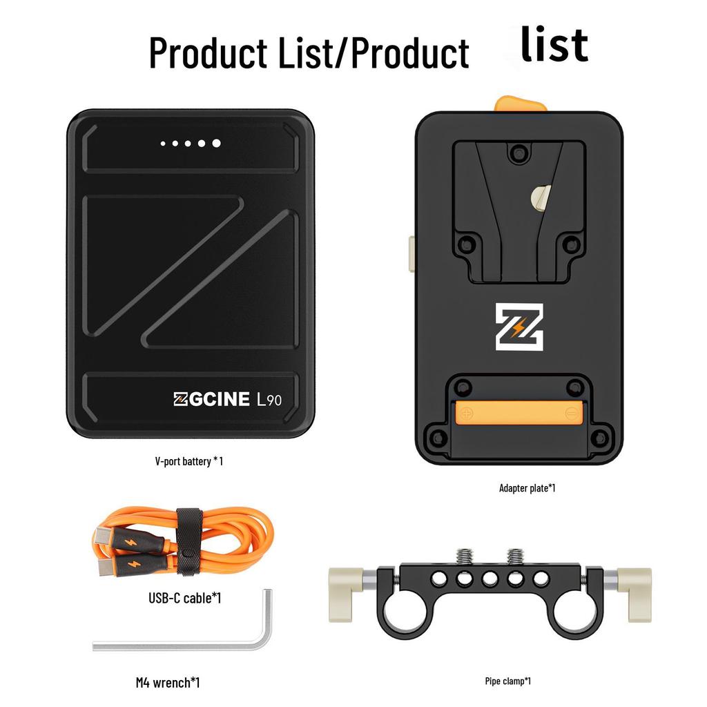 ZGCINE International YingXiaoNeng V-Port Battery & Expansion Board Set with 15mm Rod Clamp and V-Mount Plate.
