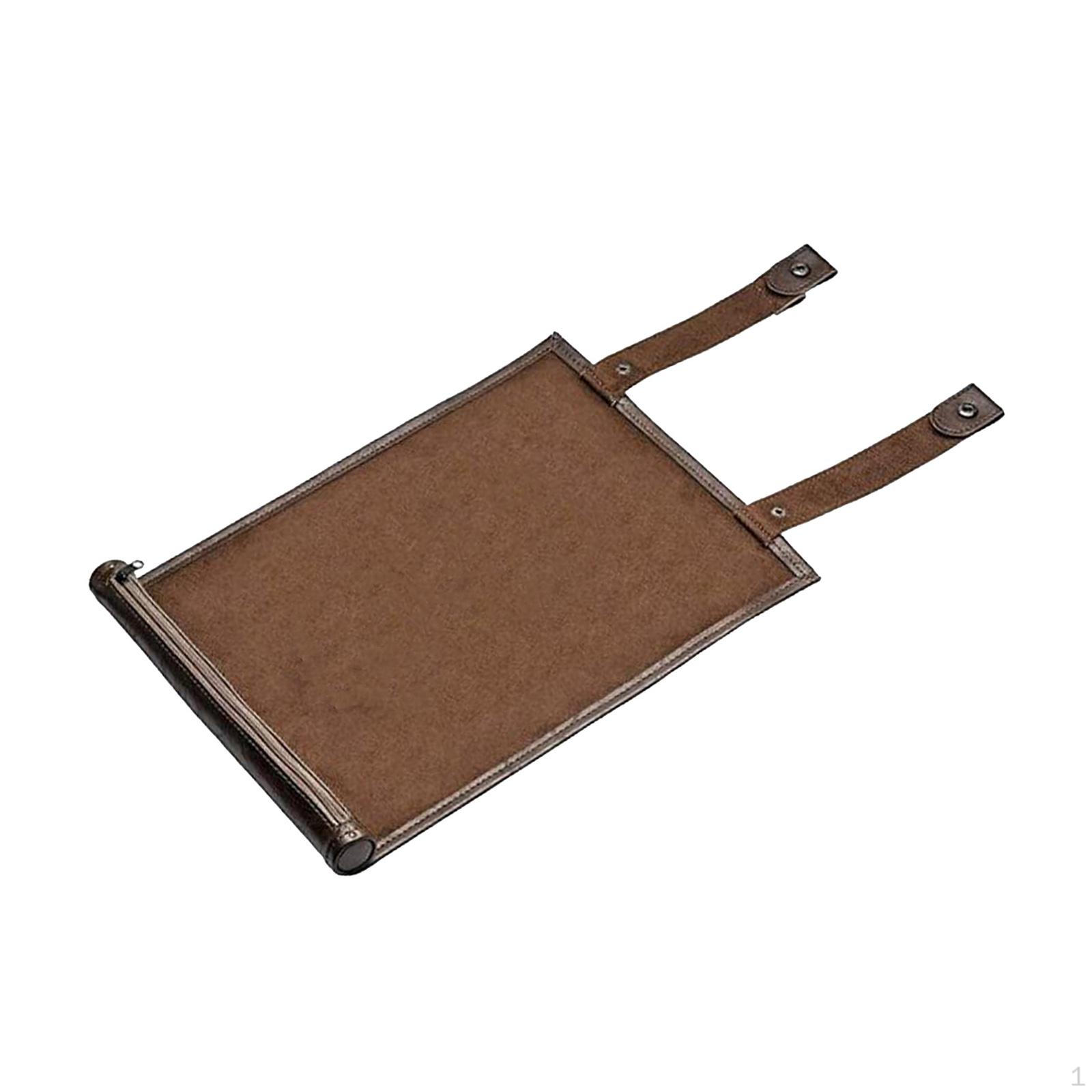 

2 в 1 держатель коврика для катания кубиков, мягкий внутренний лоток для сумки из искусственной кожи для настольной игры коричневый