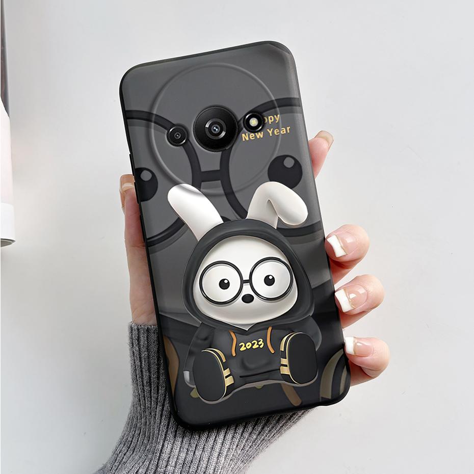 For Funda Redmi A3 Case Redmi A3 2024 Back Cover Stylish Painted Soft Silicone Phone Case for Xiaomi Redmi A3 A 3 RedmiA3 Bumper