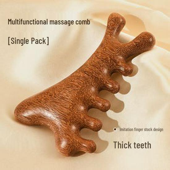 Luxus Sandelholz Kopfhaut Massagekamm: Pflegendes Haar- & Verstopfungsentfernungswerkzeug