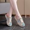 Women Shoes Summer New Breathable Mesh Half Drag Shoes Outdoor Comfort Non Slip Women Platform Sandals Casual Beach Shoes