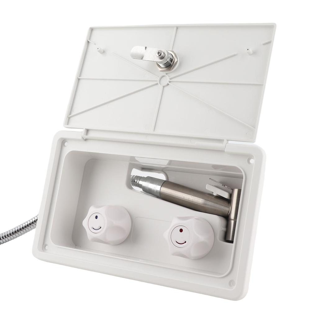 Exterior Shower Box Kit 1.5m Metal Hose Outdoor Washing Spray Box Set for Rv Campervans Trailer Boats Yachts