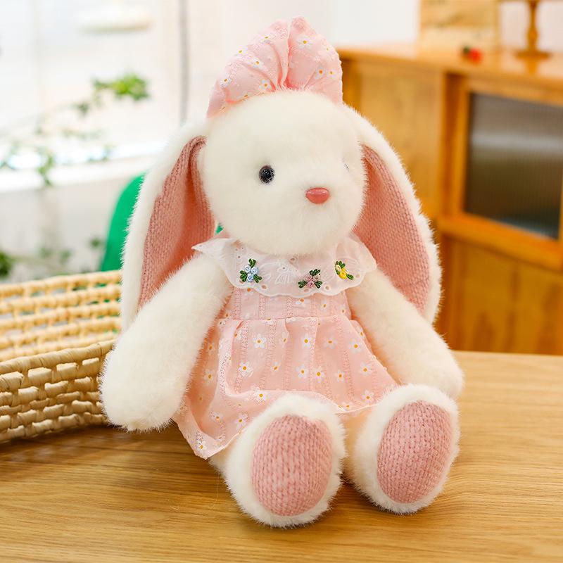 Big-eared rabbit plush toy doll cross-border new cute bunny doll birthday gift