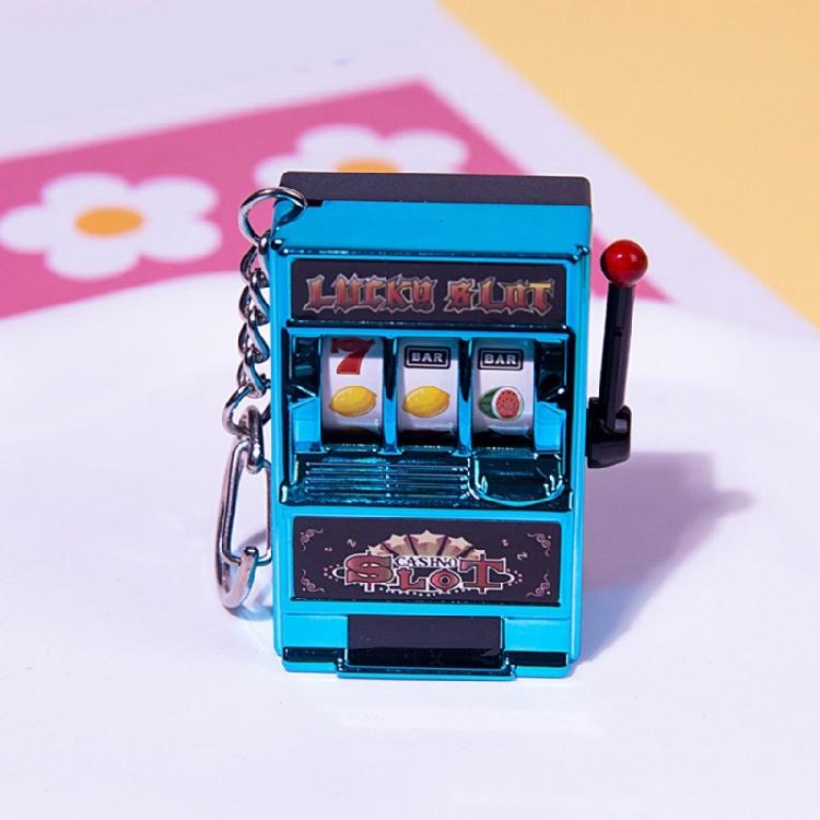 Miniature Fruit Slot Machines Keychain Charm Colorful Accessory for Bags Portable Entertainment Phone Chain Decoration
