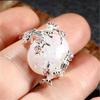Stylish and simple opal opal branch flower ring