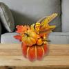 Multipurpose Charm Artificial Pumpkin Container with Flower Long Time Use Home Accessory and Office Decoration