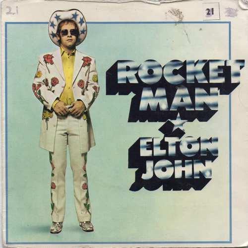 

7inch Record ELTON JOHN Rocket Man I Think Its Going To B DJX501 DJM Records 1972 UK Rock Used