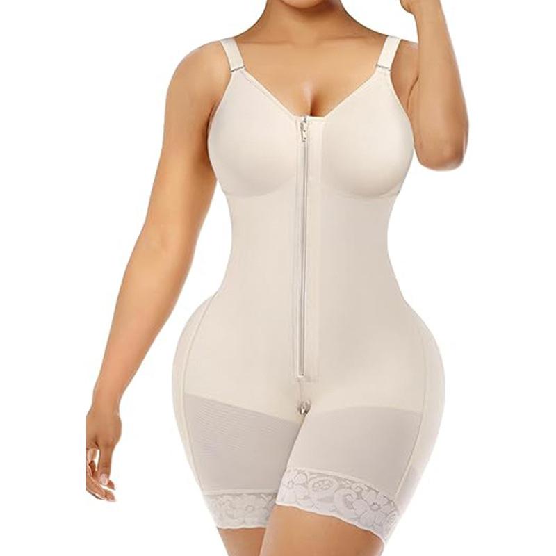 Shapewear Bodysuit Zipper Crotch Buckle Waist Trainer Butt Lift Plus Size