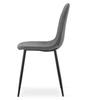 PADVA chair - dark gray velvet / black legs x 2