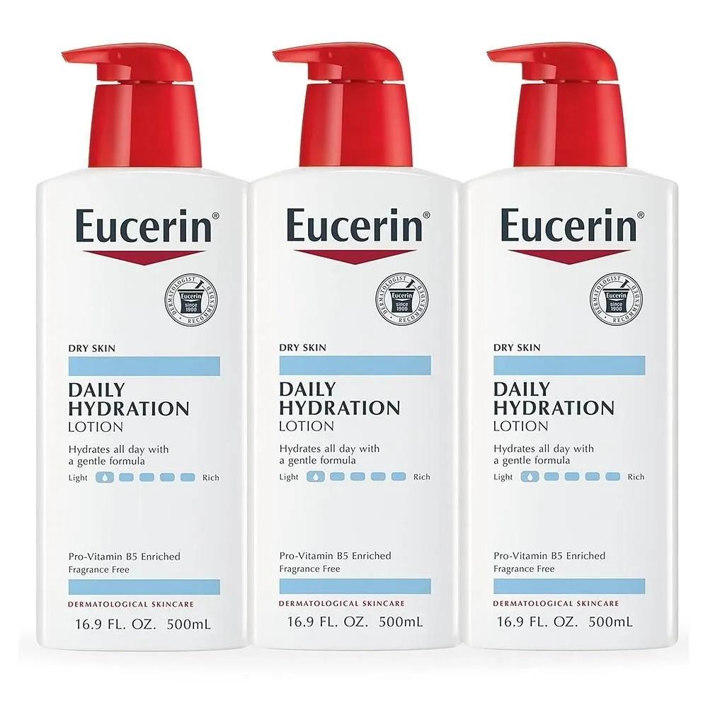 Eucerin Лосьон для тела 500 мл 3 шт. Ежедневное увлажнение Eucerin Ежедневный увлажняющий лосьон для тела, Без отдушек