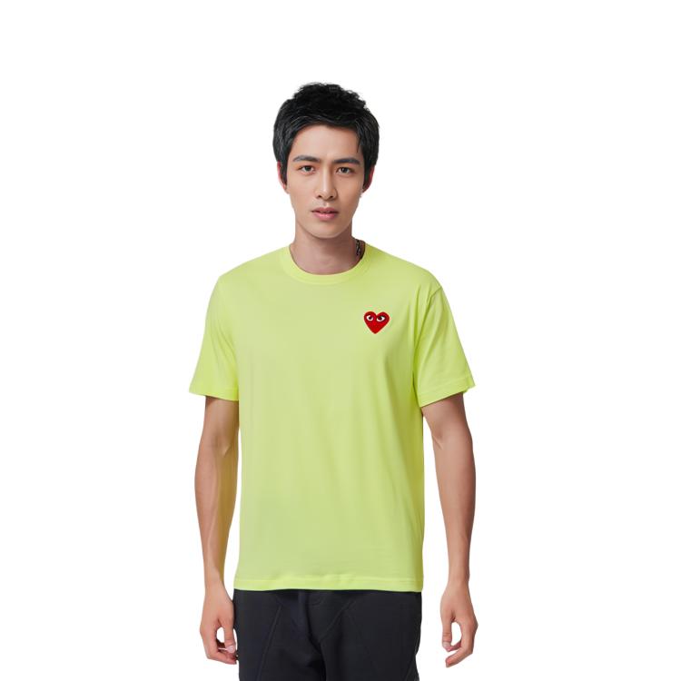 Comme Des Garcons Play Pastelle Red Emblem T Shirt AZ-T272-051-2