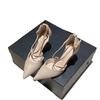 Summer new sexy pointed cross-strap single shoes shallow mouth bag head buckle hollow high-heeled sandals