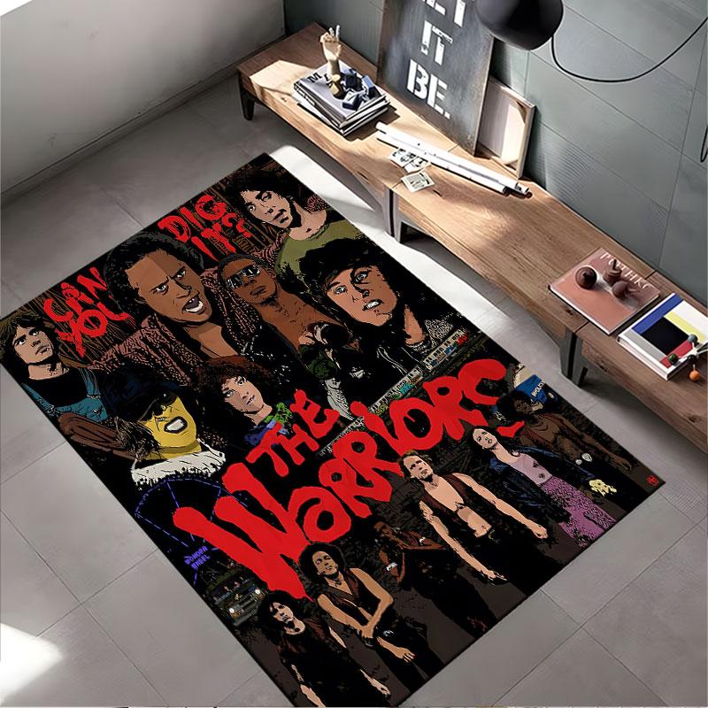 The Warriors Movie Poster Carpet suitable as a non-slip mat for the living room or bedroom sofa
