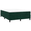 Cadre de lit avec matelas - Maison Exclusive - Velours - 140x190cm - Vert foncé - 2 places