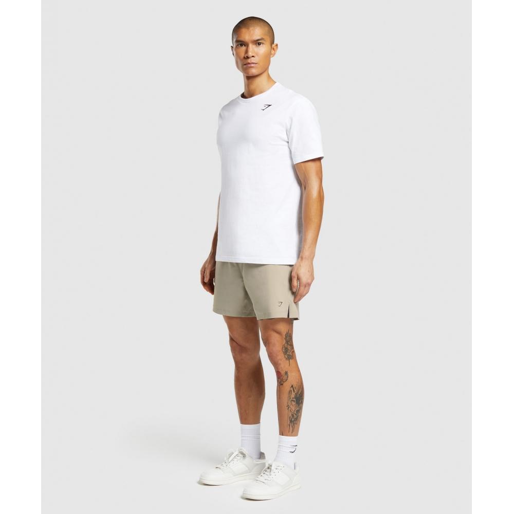 Gymshark Studio 6  Shorts Sand Brown A1a4h Nbzs