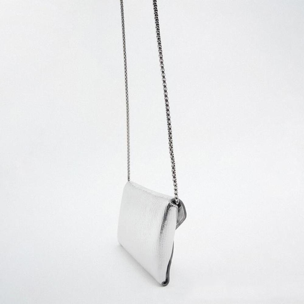 Luxury Designer Shoulder Bag Lizard Pattern Crossbody Bags for Women  Silver Handbags and Purses Metallic Mini Phone Flap