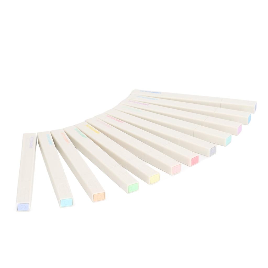 12 Stück Flüssig-Highlighter Sanfte Farben Tinte auf Wasserbasis Schnell trocknend Geschmeidig schreibend Tragbar Macaron-Highlighter
