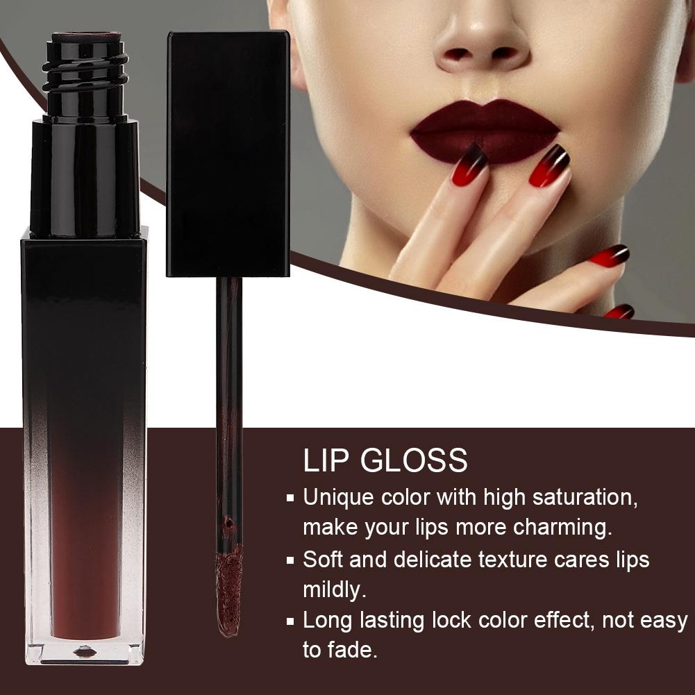 Long Lasting Matte Lip Gloss Moisturizing Liquid Lipstick Nourishing 5.7ml(#13)