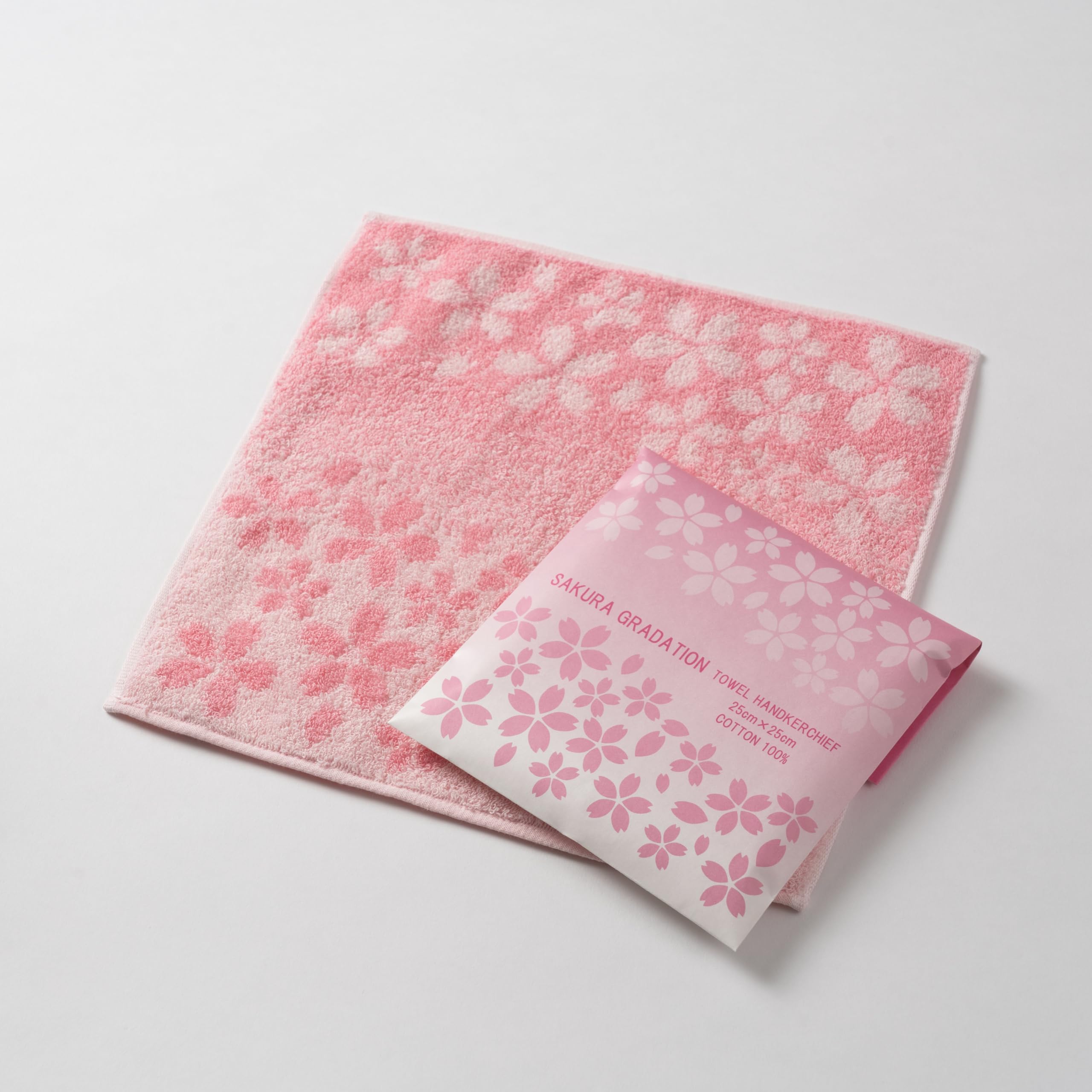 Imabari Towel Packaged Handkerchief Towel SAGURA Sakura Gradient 25cm x 25cm Small Gift [Perfect for Presents] Sakura Pattern Made in Japan