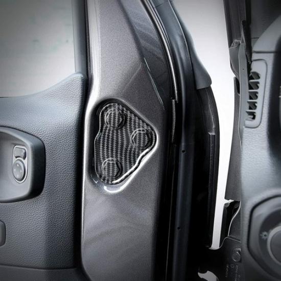 Carbon Fiber Door Screw Cover Trim Protector For Jeep Wrangler JL JT 2018+ 2pcs