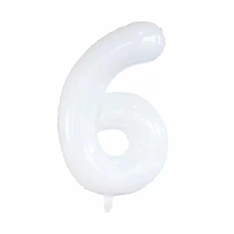32'' White Large Number Balloon for Children's First Birthday Outdoor Decor