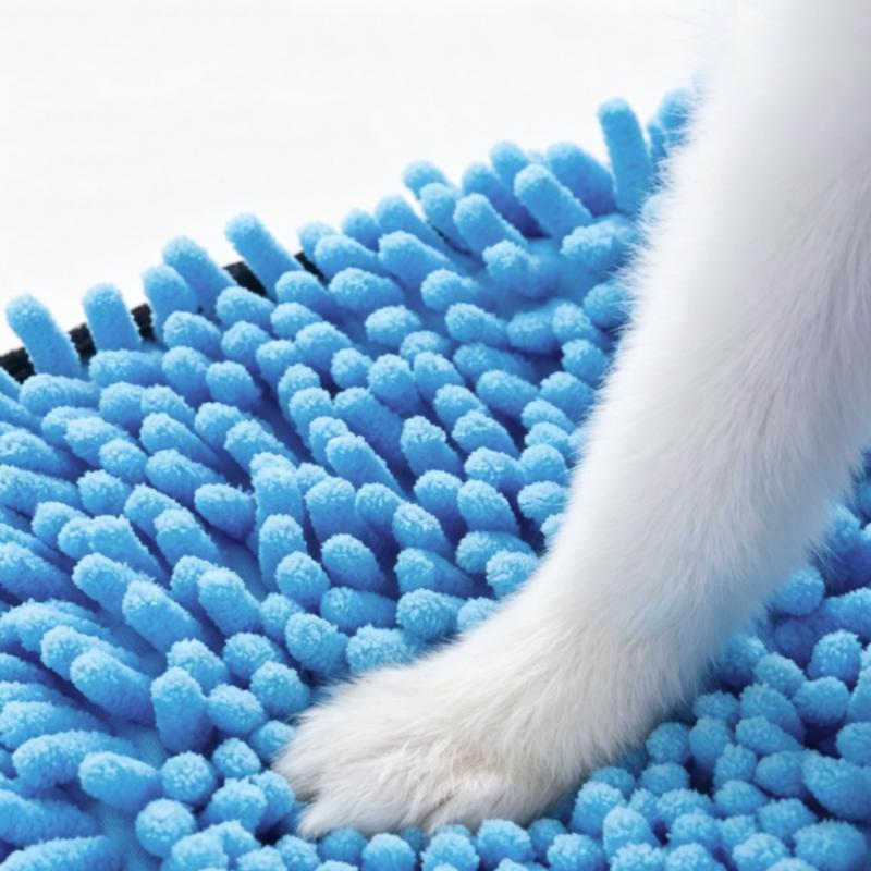 Large Soft Pet Bath Towel Quick-Drying Super Absorbent Foldable Skin-Friendly Cat Dog Bath Robe for Comfortable Cleaning