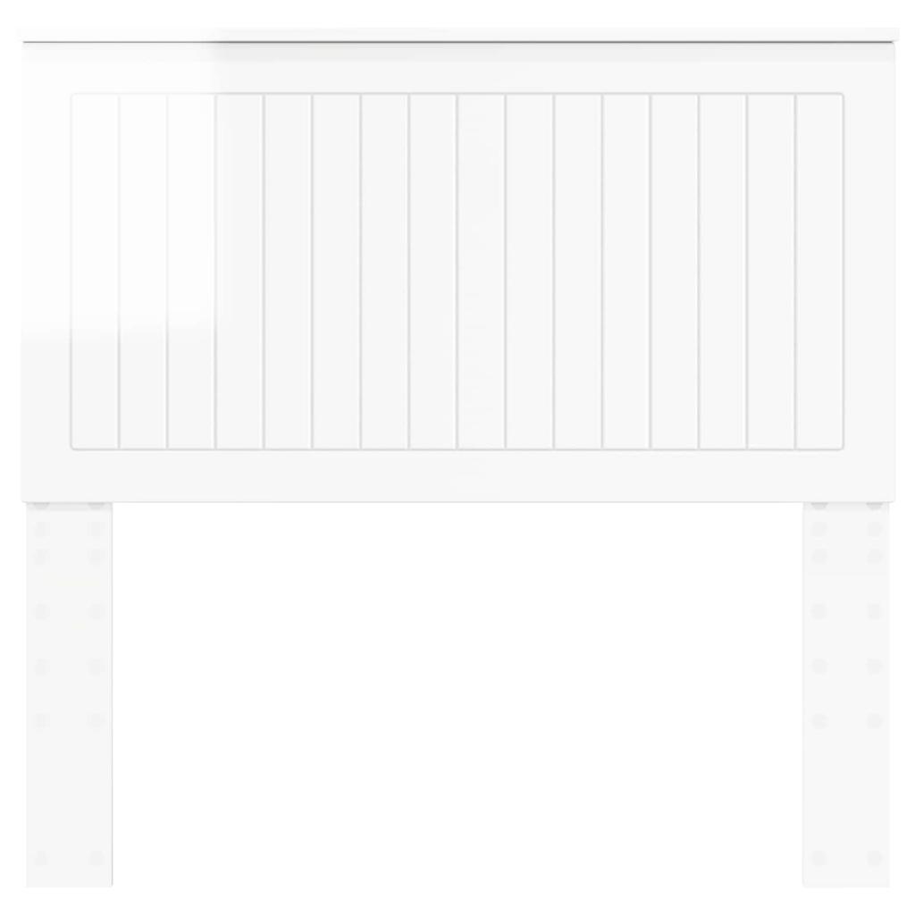 Headboard with Glossy White Headboard 100 cm Particleboard