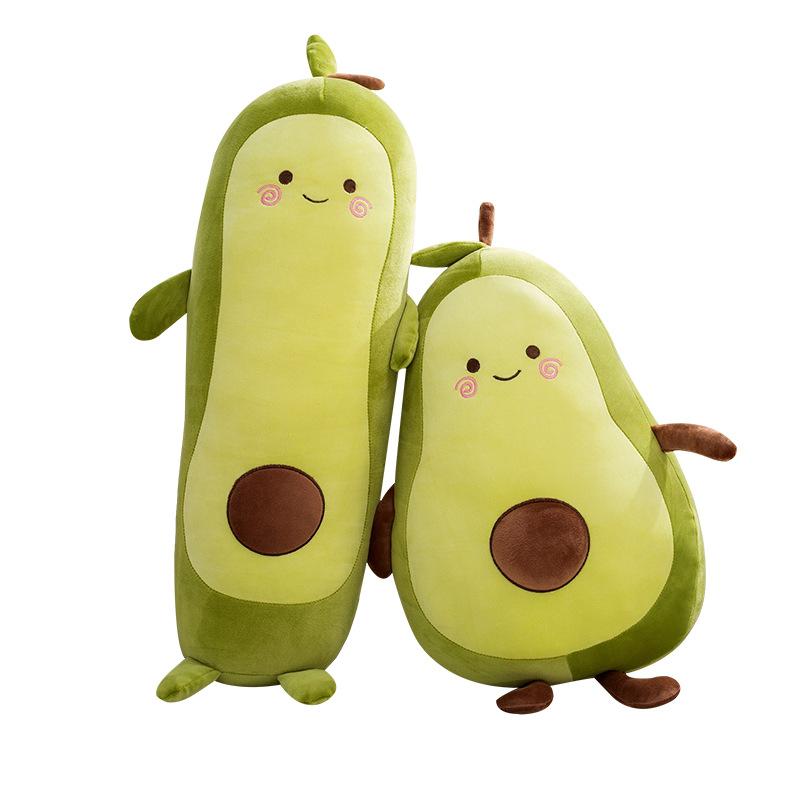 Avocado Long Pillow Plush Toys Creative Fruit Doll Rag Doll Birthday Gift