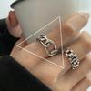 Women Fashion Ring Open Twisted Copper Adjustable Finger Accessory For Parties Geometric Party Jewelry