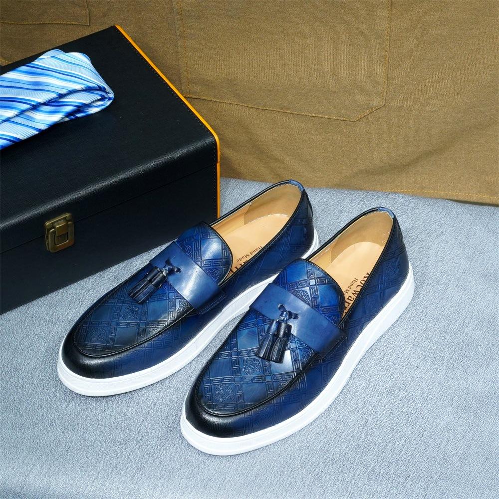 Tassel Board Shoes Men'S European And American Fashion Foot Shoes Cowhide Business Casual Loafers