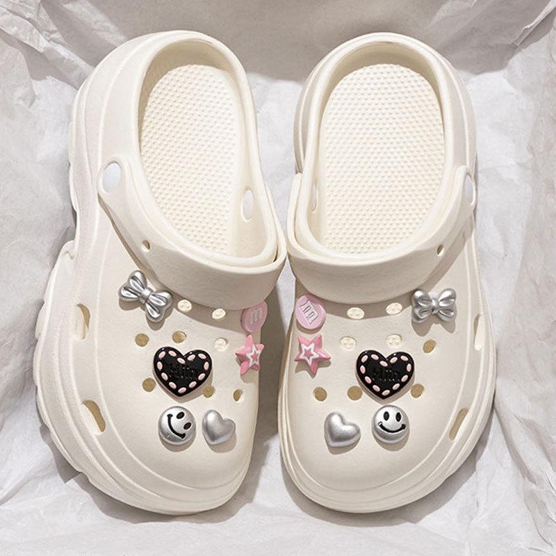 Women's Chunky Height-Boosting Odor-Resistant EVA Beach Sandals - Trendy Summer Baotou Slippers