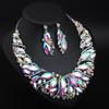 Set di Collana e Orecchini in Cristallo Europeo e Americano per Spose e Banchetti - Accessori Gioielli da Donna