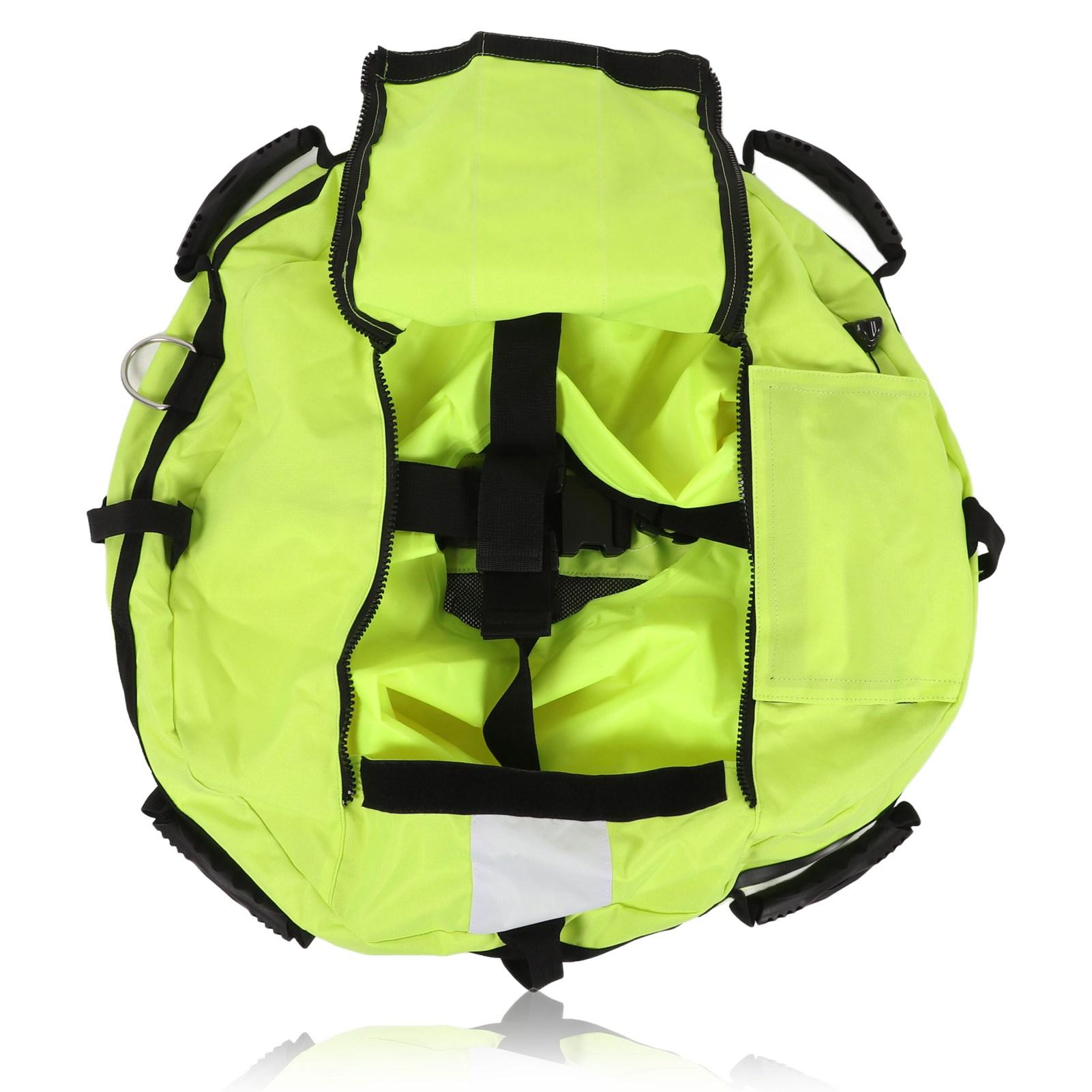 Freediving Float Ball Fluorescent Yellow Nylon Bladder Inflatable Mesh Bottom High Visibility Water Surface Floating