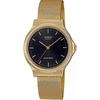Unisex Analog Watch Black Gold Mq 24mg 1e