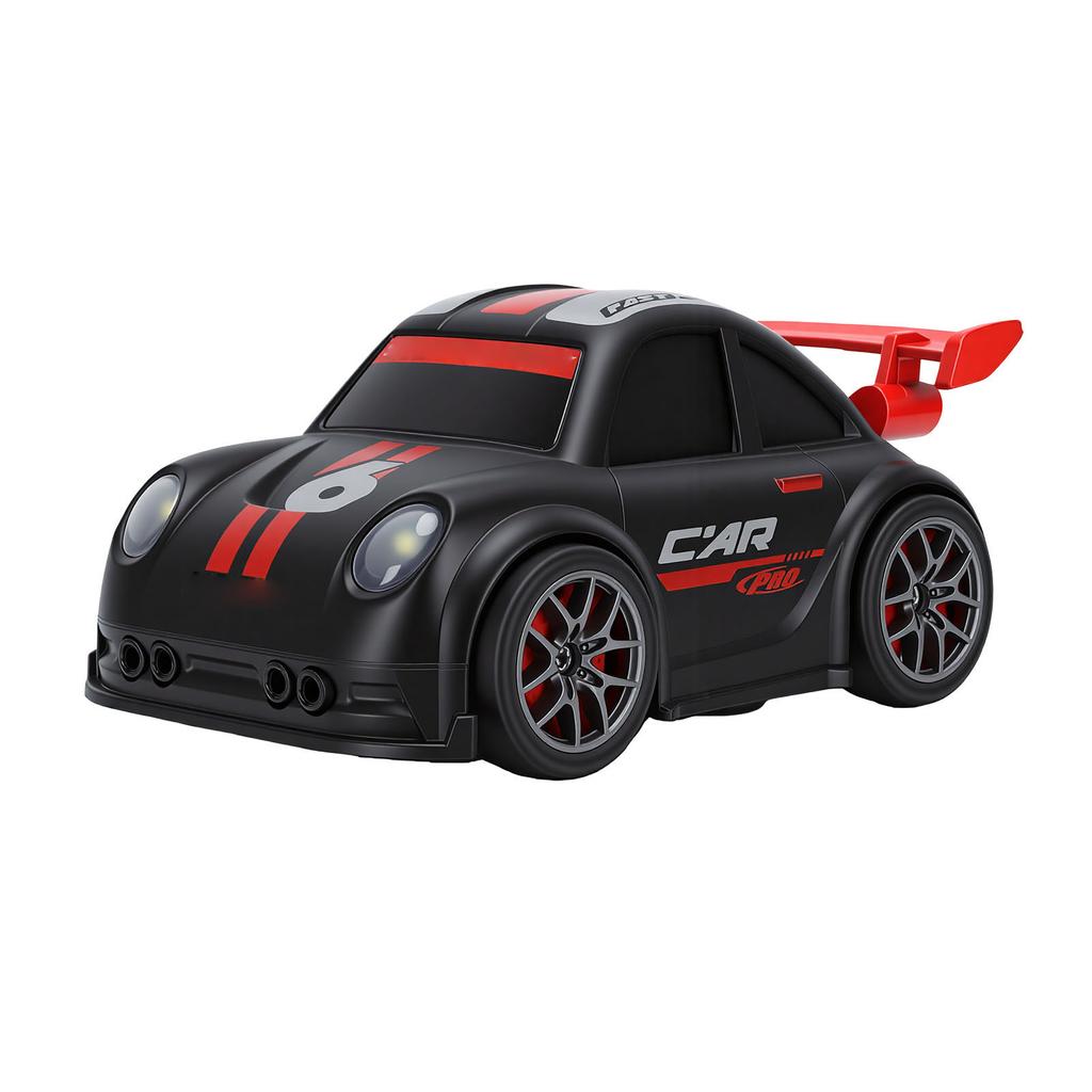RC Drift Car 4 Modes Interactive Cute Cartoon Remote Control Car Toy with LED Light for Birthday Xmas Gift Black